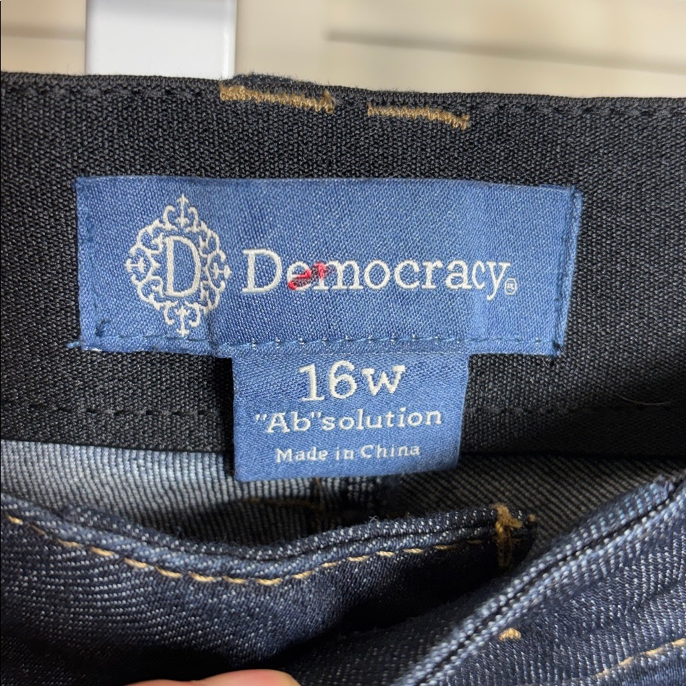 Democracy "Ab"solution® Indigo Itty Bitty Bootcut Plus Jeans Size 16W - Picture 10 of 15